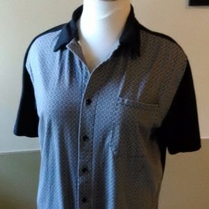 Mens Casual Button Front Shirt L